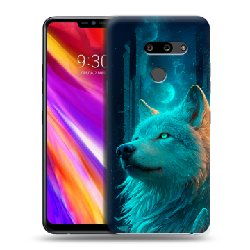 Пластиковый чехол на LG G8 ThinQ с принтом бабочки саккура