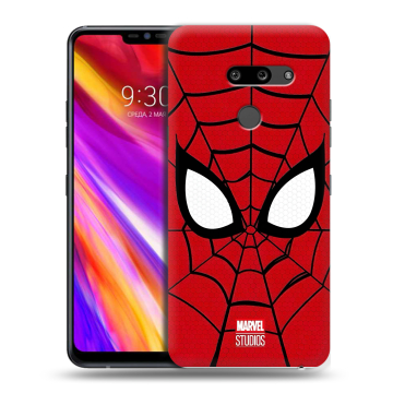 Пластиковый чехол на LG G8 ThinQ с принтом человек паук spiderman Пластиковый чехол на LG G8 ThinQ с принтом человек паук spiderman