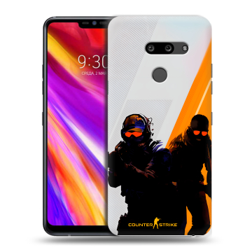 Пластиковый чехол на LG G8 ThinQ с принтом Контер страйк Counter strike