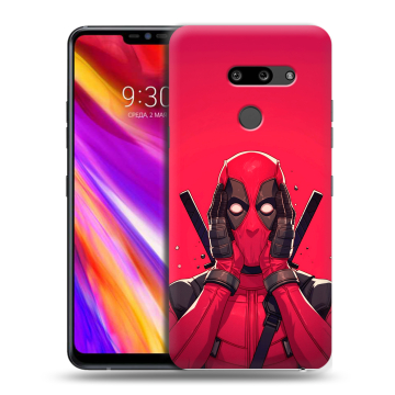 Пластиковый чехол на LG G8 ThinQ с принтом Дедпул Deadpool