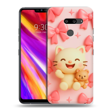 Пластиковый чехол на LG G8 ThinQ с принтом для девочек