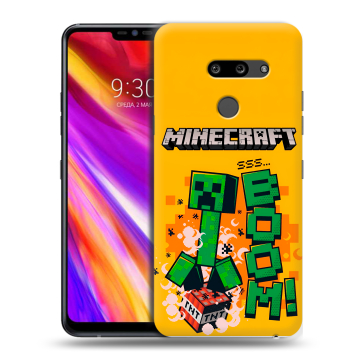 Пластиковый чехол на LG G8 ThinQ с принтом Майнкрафт Minecraft Пластиковый чехол на LG G8 ThinQ с принтом Майнкрафт Minecraft