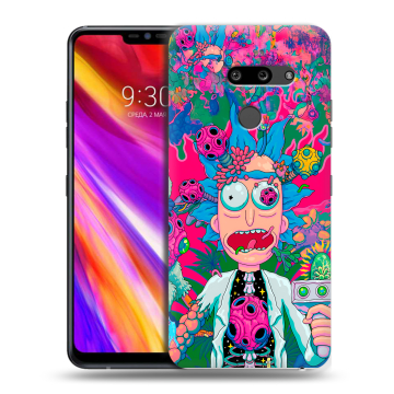 Пластиковый чехол на LG G8 ThinQ с принтом Рик и Морти Rick Morty Пластиковый чехол на LG G8 ThinQ с принтом Рик и Морти Rick Morty