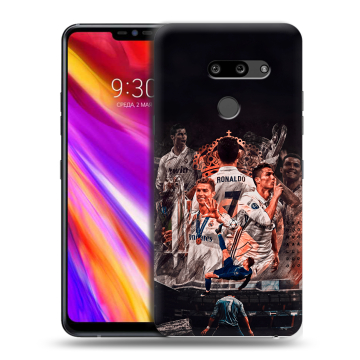 Пластиковый чехол на LG G8 ThinQ с принтом Реал Роналдо Real Ronaldo Пластиковый чехол на LG G8 ThinQ с принтом Реал Роналдо Real Ronaldo