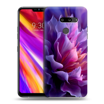 Пластиковый чехол на LG G8 ThinQ с принтом женский цветы Пластиковый чехол на LG G8 ThinQ с принтом женский цветы