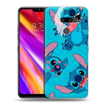 Пластиковый чехол на LG G8 ThinQ с принтом Лило и Стич Пластиковый чехол на LG G8 ThinQ с принтом Лило и Стич