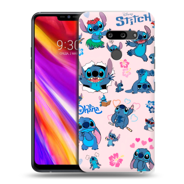 Пластиковый чехол на LG G8 ThinQ с принтом Лило и Стич Пластиковый чехол на LG G8 ThinQ с принтом Лило и Стич