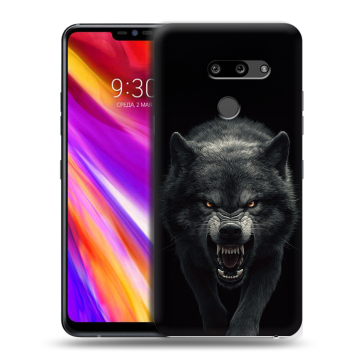 Пластиковый чехол на LG G8 ThinQ с принтом Волк Пластиковый чехол на LG G8 ThinQ с принтом Волк