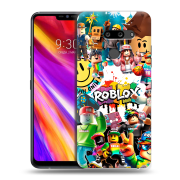 Пластиковый чехол на LG G8 ThinQ с принтом Roblox Роблокс Пластиковый чехол на LG G8 ThinQ с принтом Roblox Роблокс