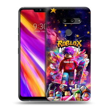 Пластиковый чехол на LG G8 ThinQ с принтом Roblox Роблокс Пластиковый чехол на LG G8 ThinQ с принтом Roblox Роблокс