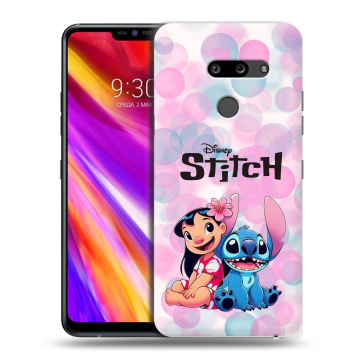 Пластиковый чехол на LG G8 ThinQ с принтом Лило и Стич Пластиковый чехол на LG G8 ThinQ с принтом Лило и Стич