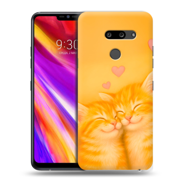 Пластиковый чехол на LG G8 ThinQ с принтом Милые котята Пластиковый чехол на LG G8 ThinQ с принтом Милые котята