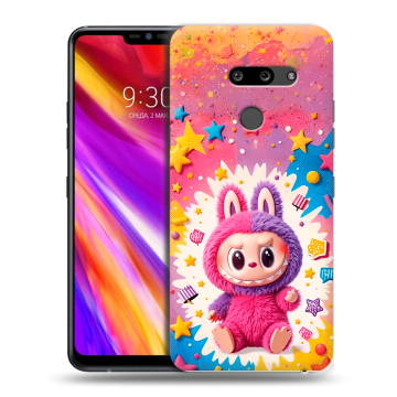 Пластиковый чехол на LG G8 ThinQ с принтом Labubu Лабубу Пластиковый чехол на LG G8 ThinQ с принтом Labubu Лабубу
