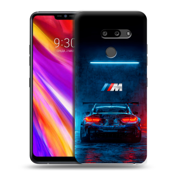 Пластиковый чехол на LG G8 ThinQ с принтом BMW БМВ Пластиковый чехол на LG G8 ThinQ с принтом BMW БМВ