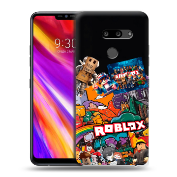 Пластиковый чехол на LG G8 ThinQ с принтом Roblox Роблокс Пластиковый чехол на LG G8 ThinQ с принтом Roblox Роблокс
