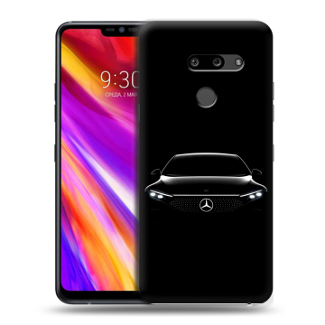Пластиковый чехол на LG G8 ThinQ с принтом Mercedes Мерседес Пластиковый чехол на LG G8 ThinQ с принтом Mercedes Мерседес