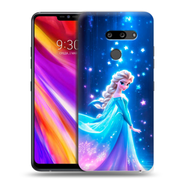 Пластиковый чехол на LG G8 ThinQ с принтом Холодное сердце Frozen Пластиковый чехол на LG G8 ThinQ с принтом Холодное сердце Frozen