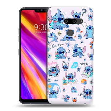 Пластиковый чехол на LG G8 ThinQ с принтом Лило и Стич Пластиковый чехол на LG G8 ThinQ с принтом Лило и Стич