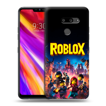 Пластиковый чехол на LG G8 ThinQ с принтом Roblox Роблокс Пластиковый чехол на LG G8 ThinQ с принтом Roblox Роблокс