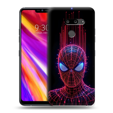 Пластиковый чехол на LG G8 ThinQ с принтом Spiderman Человек паук Пластиковый чехол на LG G8 ThinQ с принтом Spiderman Человек паук