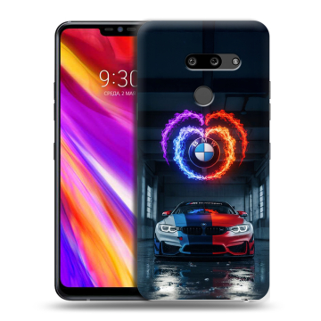 Пластиковый чехол на LG G8 ThinQ с принтом BMW БМВ Пластиковый чехол на LG G8 ThinQ с принтом BMW БМВ