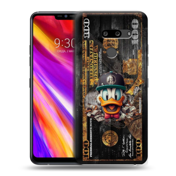 Пластиковый чехол на LG G8 ThinQ с принтом Дональд Дак Доллар Пластиковый чехол на LG G8 ThinQ с принтом Дональд Дак Доллар
