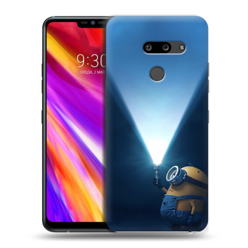 Пластиковый чехол на LG G8 ThinQ с принтом Миньоны Пластиковый чехол на LG G8 ThinQ с принтом Миньоны