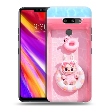 Пластиковый чехол на LG G8 ThinQ с принтом Labubu Лабубу Пластиковый чехол на LG G8 ThinQ с принтом Labubu Лабубу