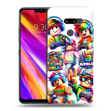 Пластиковый чехол на LG G8 ThinQ с принтом Roblox Роблокс Пластиковый чехол на LG G8 ThinQ с принтом Roblox Роблокс