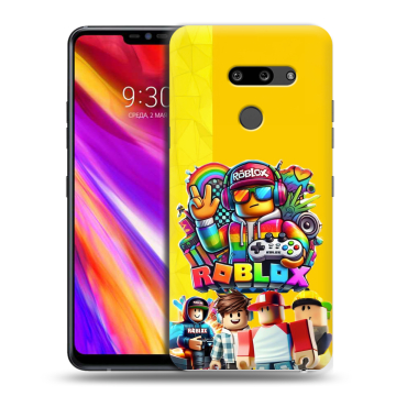 Пластиковый чехол на LG G8 ThinQ с принтом Roblox Роблокс Пластиковый чехол на LG G8 ThinQ с принтом Roblox Роблокс