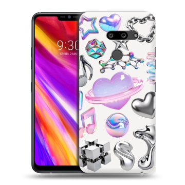 Пластиковый чехол на LG G8 ThinQ с принтом Y2K