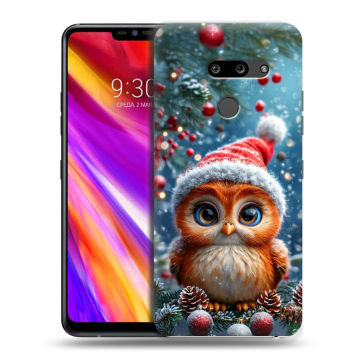 Пластиковый чехол на LG G8 ThinQ с принтом Новый год Пластиковый чехол на LG G8 ThinQ с принтом Новый год