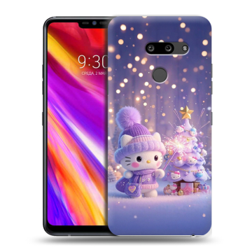 Пластиковый чехол на LG G8 ThinQ с принтом Новый год Пластиковый чехол на LG G8 ThinQ с принтом Новый год