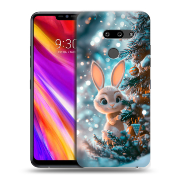 Пластиковый чехол на LG G8 ThinQ с принтом Новый год Пластиковый чехол на LG G8 ThinQ с принтом Новый год
