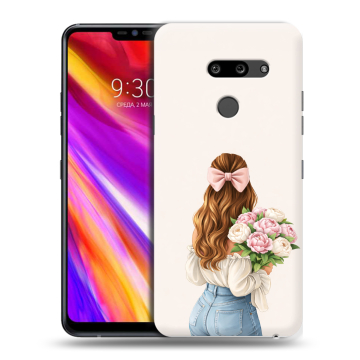 Пластиковый чехол на LG G8 ThinQ с принтом женский Пластиковый чехол на LG G8 ThinQ с принтом женский