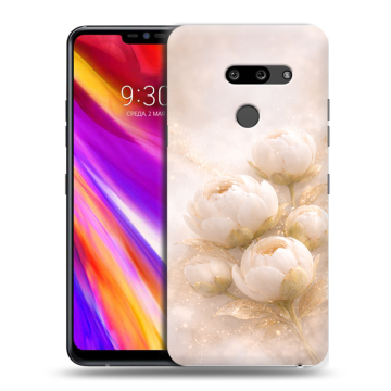 Пластиковый чехол на LG G8 ThinQ с принтом женский