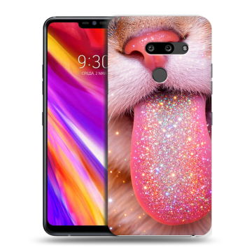 Пластиковый чехол на LG G8 ThinQ с принтом для девочек