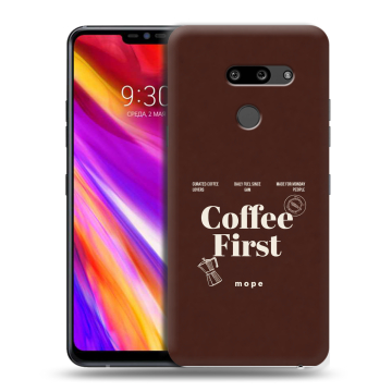 Пластиковый чехол на LG G8 ThinQ с принтом женский