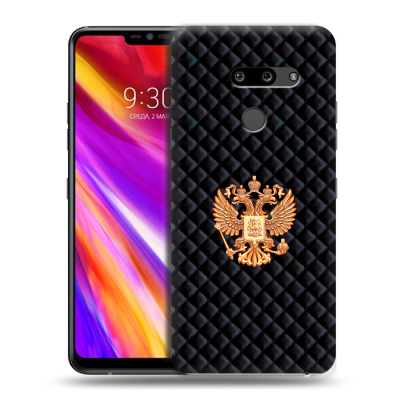 Пластиковый чехол на LG G8 ThinQ с принтом Герб России принт Пластиковый чехол на LG G8 ThinQ с принтом Герб России принт