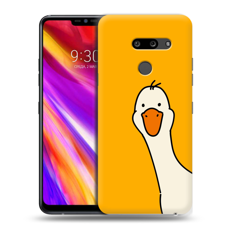 Пластиковый чехол на LG G8 ThinQ с принтом Утка Пластиковый чехол на LG G8 ThinQ с принтом Утка