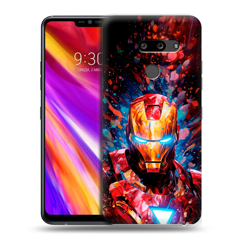 Пластиковый чехол на LG G8 ThinQ с принтом Железный человек Ironman Пластиковый чехол на LG G8 ThinQ с принтом Железный человек Ironman