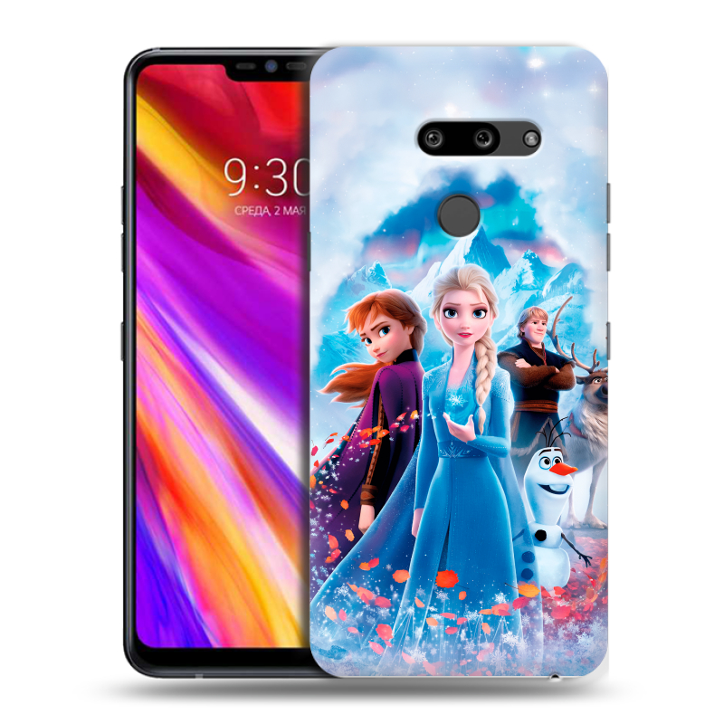 Пластиковый чехол на LG G8 ThinQ с принтом Холодное сердце Frozen Пластиковый чехол на LG G8 ThinQ с принтом Холодное сердце Frozen