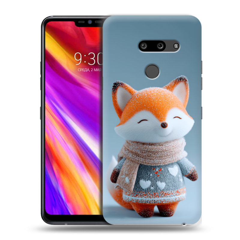 Пластиковый чехол на LG G8 ThinQ с принтом Лиса Пластиковый чехол на LG G8 ThinQ с принтом Лиса