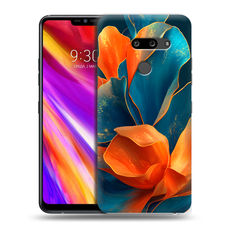Пластиковый чехол на LG G8 ThinQ с принтом Цветы Пластиковый чехол на LG G8 ThinQ с принтом Цветы