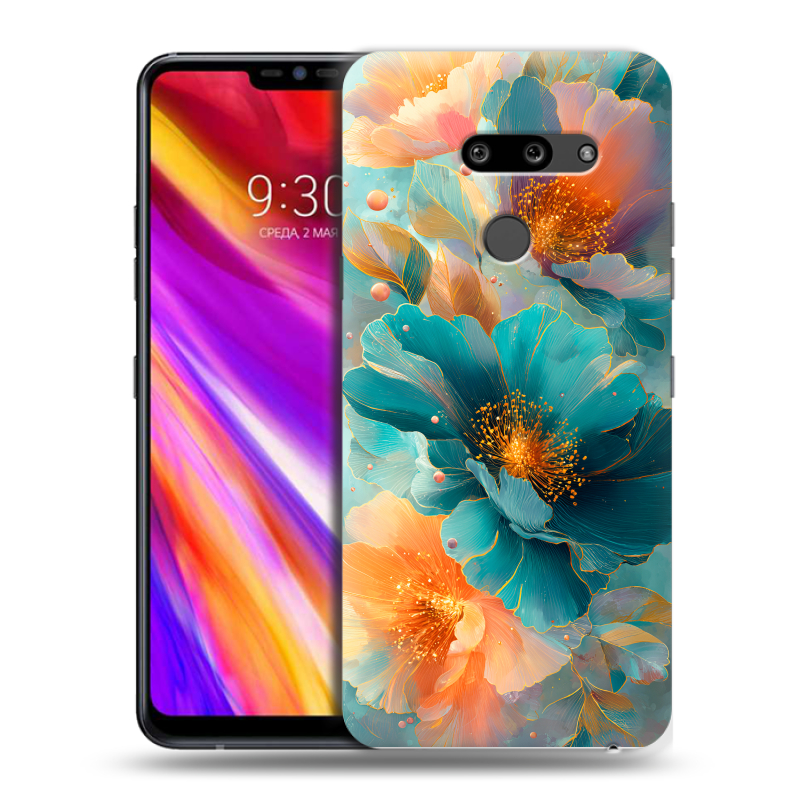 Пластиковый чехол на LG G8 ThinQ с принтом Цветы Пластиковый чехол на LG G8 ThinQ с принтом Цветы