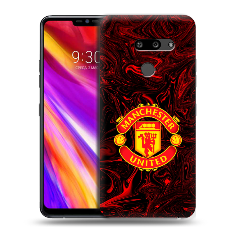 Пластиковый чехол на LG G8 ThinQ с принтом Manchester United Пластиковый чехол на LG G8 ThinQ с принтом Manchester United