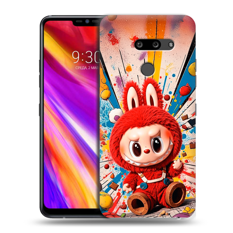 Пластиковый чехол на LG G8 ThinQ с принтом Labubu Лабубу Пластиковый чехол на LG G8 ThinQ с принтом Labubu Лабубу