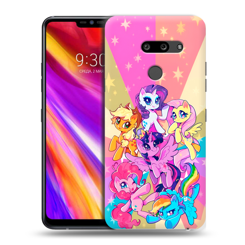 Пластиковый чехол на LG G8 ThinQ с принтом My little pony Дружба чудо Пластиковый чехол на LG G8 ThinQ с принтом My little pony Дружба чудо