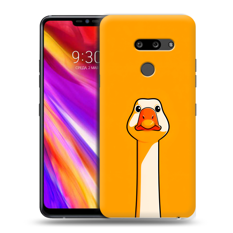 Пластиковый чехол на LG G8 ThinQ с принтом Смешная утка Пластиковый чехол на LG G8 ThinQ с принтом Смешная утка