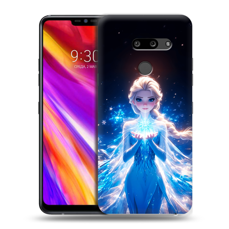 Пластиковый чехол на LG G8 ThinQ с принтом Холодное сердце Frozen Пластиковый чехол на LG G8 ThinQ с принтом Холодное сердце Frozen